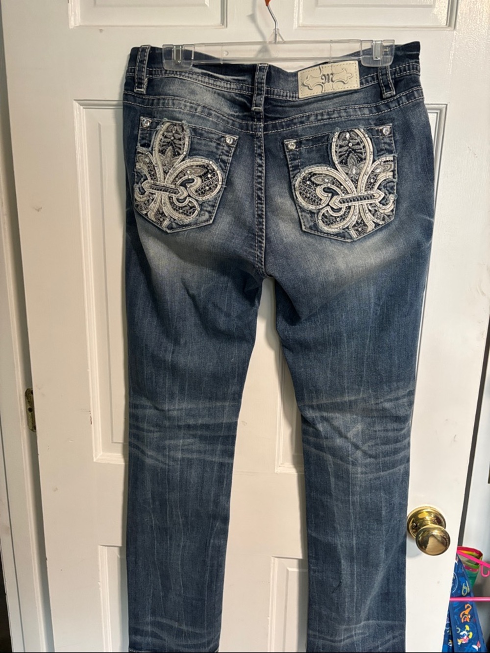 Miss Me Distressed Dark Blue Skinny Jeans - Picture 5 of 9